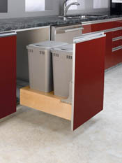 17 3/8" Double Bottom Mount Rev-A-Motion Pullout Waste System