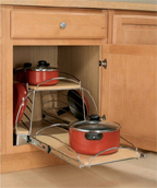 Slide out pot & pan caddy