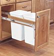 Wood top mount double 27 quart 12" wide