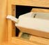 Tip Out Tray with Tab Stop - Molded polymer tray