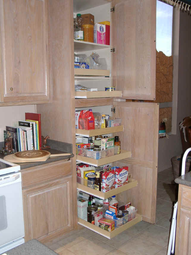 Rolling Kitchen Pantry Shelves