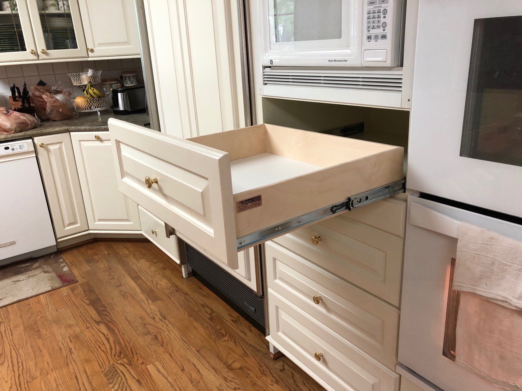  Sublime Design, Pull Out Tray, Side Mount, Baltic Birch  Drawer for Kitchen Cabinets, Slide Out Shelves