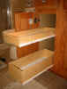 rolling shelves trash systems kitchen cabinets