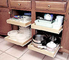 Made-To-Fit Slide-out Shelves for Existing Cabinets by Slide-A-Shelf