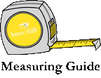 Pull out shelving measauring guide