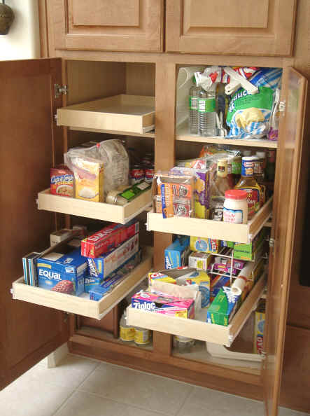 Kitchen pantry cabinet pull out shelf storage sliding shelves