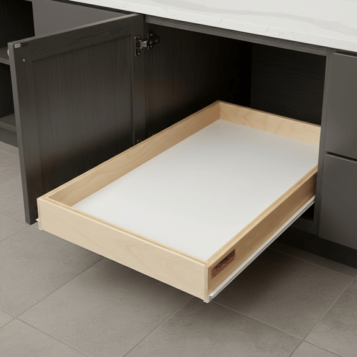 Drawer replacement sliding shelf