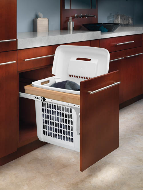 15" Wide Top Mount Hamper with Polymer Bin