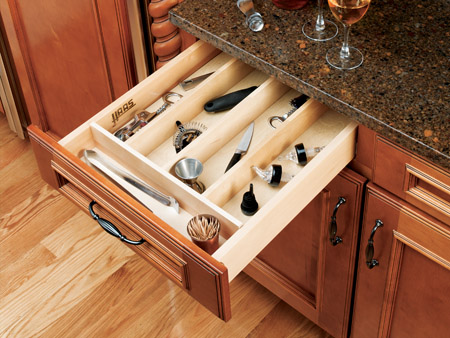 Wood utility tray insert