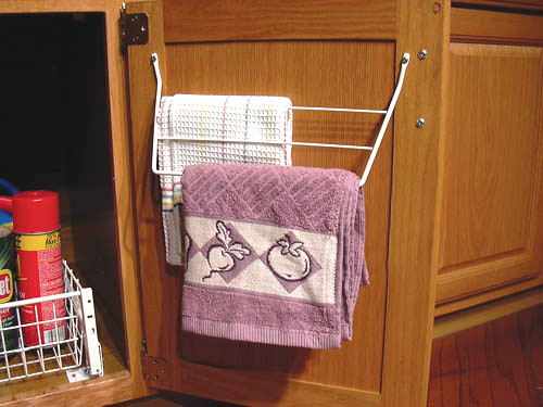 Door towel bar