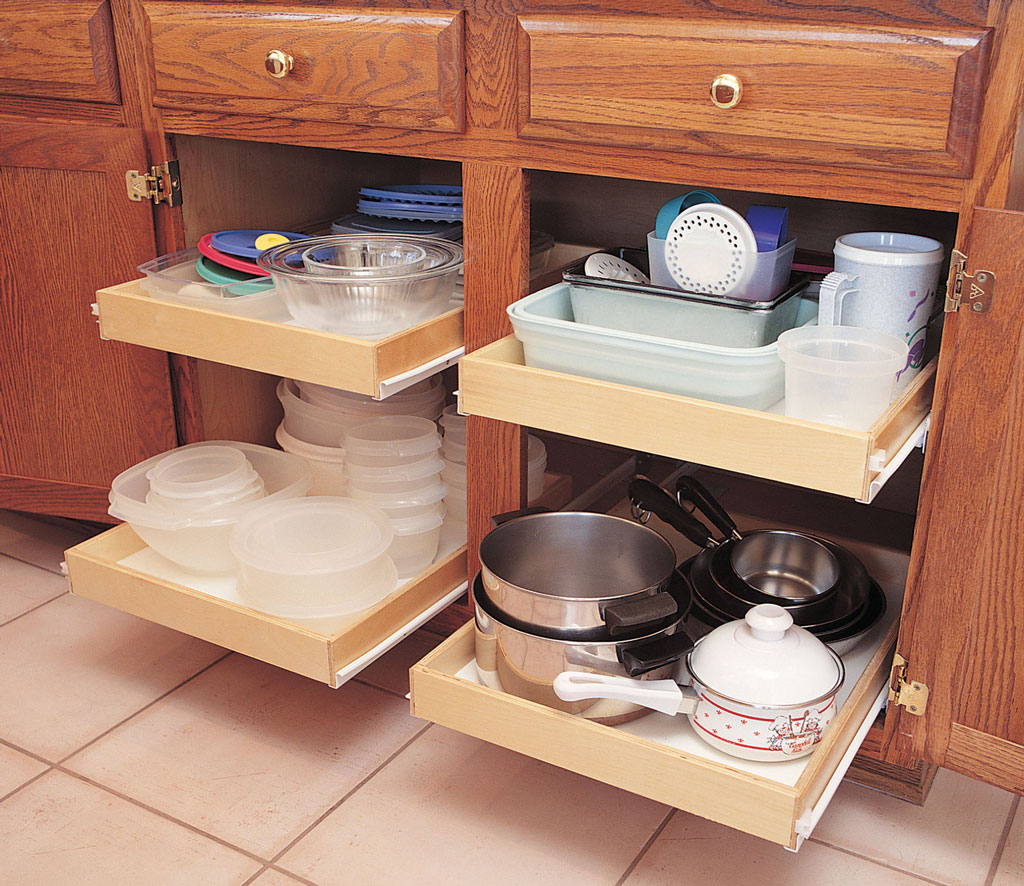 Wall Cabinet Pull-Down Shelving System