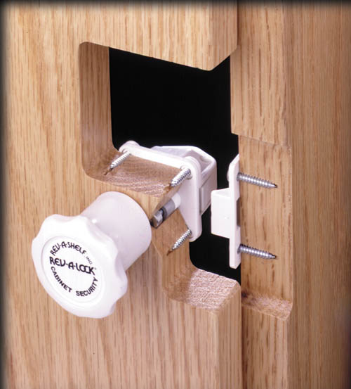 Cabinet Lock Security System with 5 Locks and 2 Keys