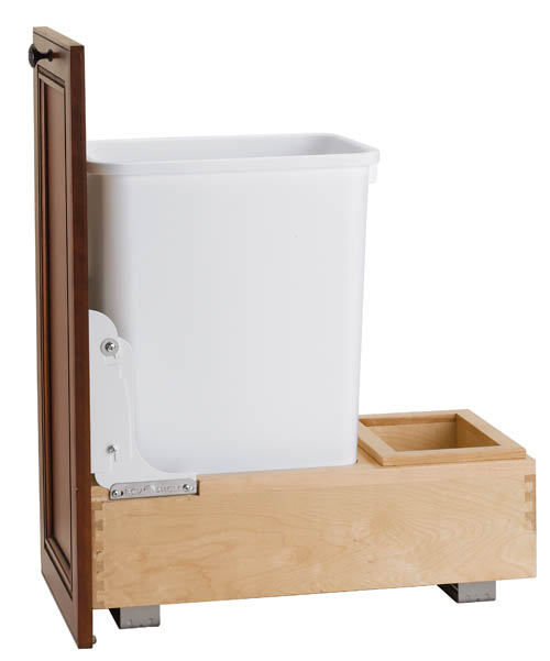 35 quart Wood Classic Pull-Out waste container - 12 1/2" wide
